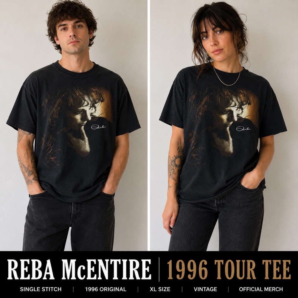 VTG 1996 Single Stitch Reba McEntire 20 Years Tour Shirt XL Black Country Music - Picture 5 of 10